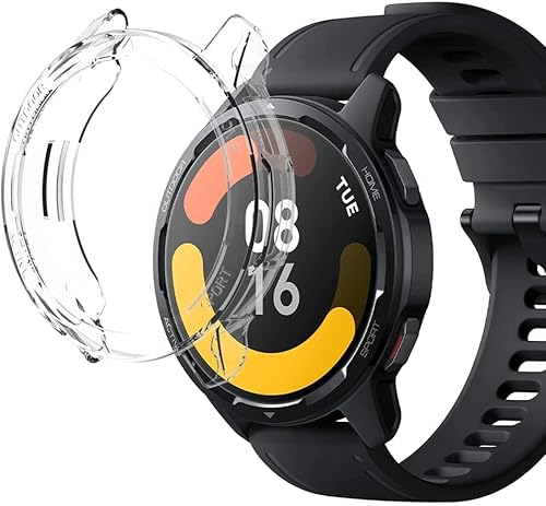 AiMok Schutzhülle Kompatibel mit Xiaomi Watch S1 Active, Flexibles TPU Vollschutz ohne Displayschutzfolie, Anti-Kratz Stoßfest Soft hülle für Xiaomi Watch S1 Active (Transparent) von AiMok