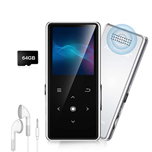 64GB MP3 Player with Bluetooth 5.2, AiMoonsa Music Player with Built-in HD Speaker, FM Radio, Voice Recorder, HiFi Sound, E-Book Function, Earphones Included von AiMoonsa