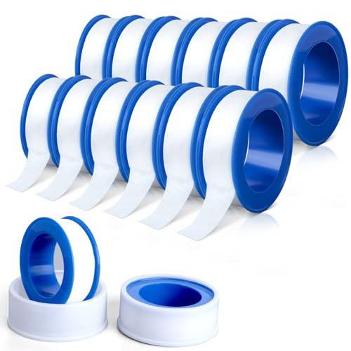 AiQInu 12 Rollen Teflonband Gewindedichtband,10 m*13mm PTFE Dichtband PTFE Band Gewinde Dichtungsband für Pool, Küche, Industrie,weiß AiQInu 12 Rollen Teflonband Gewindedichtband,10 m*13mm PTFE Dichtband PTFE Band Gewinde Dichtungsband für Pool, Küche, Industrie,weiß von AiQInu