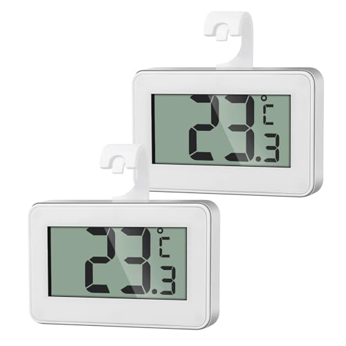 AiQInu 2 Mini Thermometer Kühlschrank Digital, Kühlschrank Thermometer Innen, Gefrierschrank Thermometer, Thermometer mit Frost Alarm AiQInu 2 Mini Thermometer Kühlschrank Digital, Kühlschrank Thermometer Innen, Gefrierschrank Thermometer, Thermometer mit Frost Alarm von AiQInu