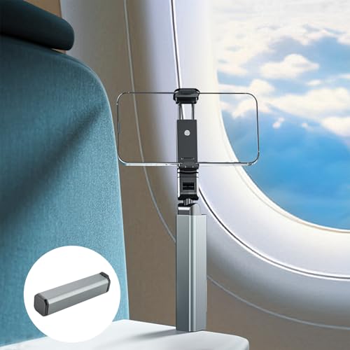 AiQInu Handyhalterung Verstellbare 360 Degree, Faltbarer Handy Halterung Flugzeug, Smartphone Halterung Kompatibel mit i'Phone, Handyhalter für Flugzeug, Küche, Büro (Schwarz) von AiQInu