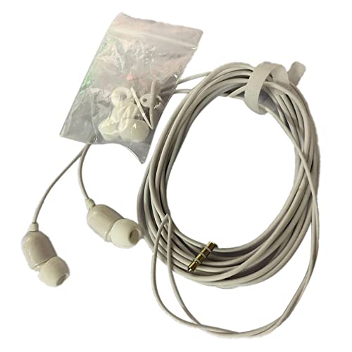 Aibyks Extra Lange Ohrstöpsel - 3-Meter Wired In Ear Kopfhörer mit Mikrofon | Blockierende Bass-Ohrstöpsel-Kopfhörer mit Kabel für den Ferngebrauch für Computer und Telefon von Aibyks