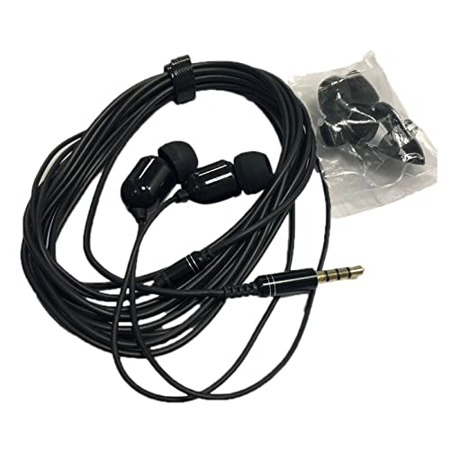 Aibyks Extra Lange Ohrstöpsel | 3M Wired In Ear Kopfhörer mit Mikrofon | Kabelgebundenes Stereo-Headset mit klarem Bass für Netzwerk-Karaoke und PC-Aufnahmen von Aibyks