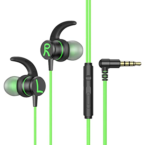 Aibyks Kabelgebundene Ohrhörer mit Mikrofon - Spielkopfhörer mit Mikrofon,Kopfhörer Stereo Bass 3,5 mm Stecker 8,2 Fuß langes Kabel Rauschunterdrückung für Computerspiele von Aibyks