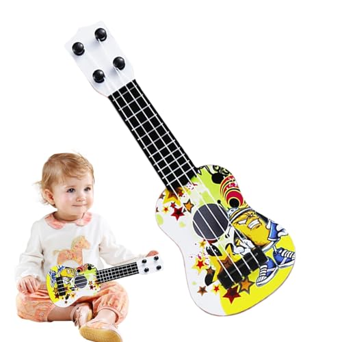 Aibyks Kinder-Ukulele-Spielzeug, Kinder-Ukulele für Mädchen | Musikinstrument für pädagogisches Lernen - Anti-Impact Mini-Lernmusikinstrument für Vorschulkinder, Kinder, Mädchen, Anfänger von Aibyks