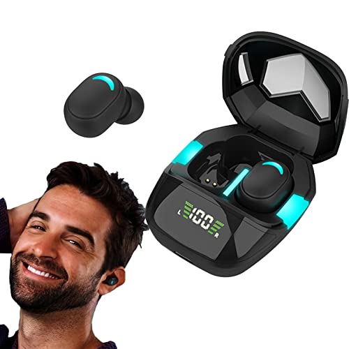 Aibyks -Ohrhörer mit niedriger Latenz,IPX4 wasserdichter In-Ear-Kopfhörer mit Mikrofon | Stereo-Headset mit schneller und ultrastabiler Verbindung, 5.1-Kopfhörer, kabellos, tiefer Bass von Aibyks