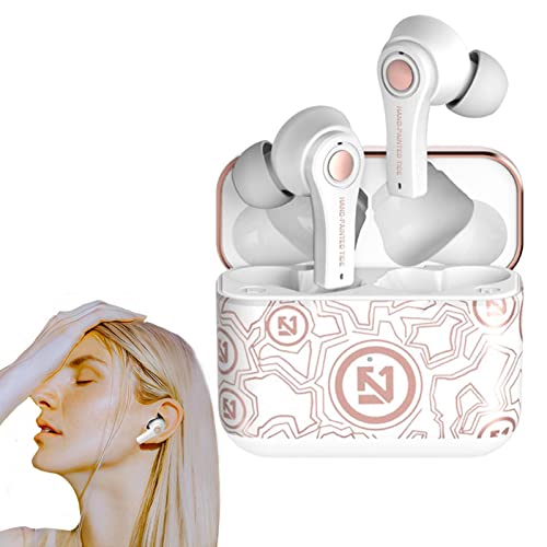 Aibyks True-Wireless-Ohrhörer - Kabellose Ohrhörer mit Graffiti-Batteriegehäuse - Touch Control wasserdichte Stereo-Ohrhörer In-Ear-Headset mit integriertem Mikrofon für Outdoor-Sportarten von Aibyks