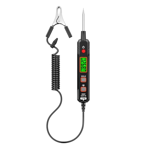 Aicevoos B1 Spannungsprüfer Berührungslos, Stromkreistester mit Bereich DC 0,8V-100V, Durchgangsprüfung, elektrische Tester mit Taschenlampe, Summer Alarm für Autobatterie Kontinuität Sicherungen von Aicevoos