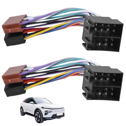 16 Pin ISO Adapter Autoradio, 2 Stück Auto Radio Adapter Autoradio Stecker ISO Stecker auf Buchse Kabelstecker Kompatibel auf Buchse Kabelstecker kompatibel mit VW Opel Astra F G Corsa B C Fiat Ducato von Aicharynic
