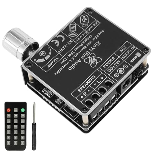 Bluetooth Verstärker Platine Modul, 5.1 Mini-Digital-Leistungsverstärkerplatine, DC 9-24V 2x50W HiFi 2.0 Stereo Audio Empfänger, Dual Channe Power Amplifier mit Fernbedienung für Heimwerker Bluetooth Verstärker Platine Modul, 5.1 Mini-Digital-Leistungsverstärkerplatine, DC 9-24V 2x50W HiFi 2.0 Stereo Audio Empfänger, Dual Channe Power Amplifier mit Fernbedienung für Heimwerker von Aicharynic