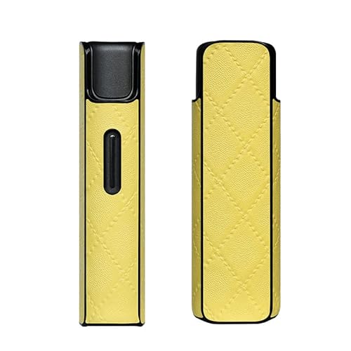Aickosdusu Schutzhülle Tasche hülle kompatibel mit das IQOS LIL Solid 2.0 Elektronische Zigarette,PC Leder Cover Case Zubehör (Zitrone) von Aickosdusu