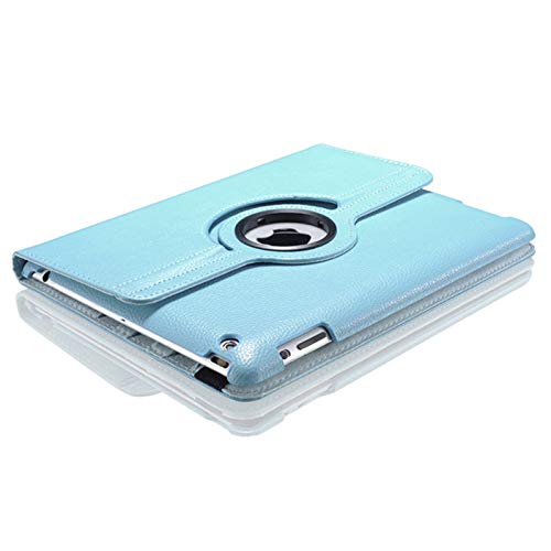 Aidashine Schutzhülle für iPad 2/3/4 Generation, 360 Grad drehbarer Ständer, Leder, Magnetverschluss, Himmelblau von Aidashine