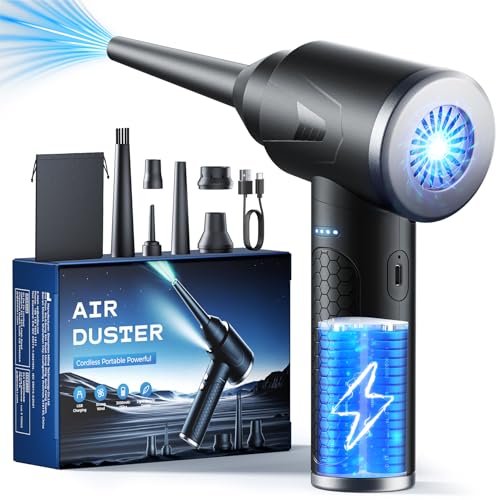 Druckluft Staubgebläse, 100000 RPM Druckluftspray mit 9000mAh Akku, Elektrische Staubgebläse, 3 Geschwindigkeiten PC Reinigungsset mit LED-Leuchten für Sofa und Auto Reinigung Druckluft Staubgebläse, 100000 RPM Druckluftspray mit 9000mAh Akku, Elektrische Staubgebläse, 3 Geschwindigkeiten PC Reinigungsset mit LED-Leuchten für Sofa und Auto Reinigung von Aidisy