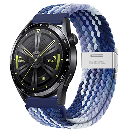AidorMax Nylon Elastische Uhrenarmbänder Schnellspanner-Armband 20mm, Ersatzarmbänder mit Verstellbarer Rutschfester Schnalle für Smartwatches und Armbanduhren Herren Damen (20mm, Blaubeere) von AidorMax