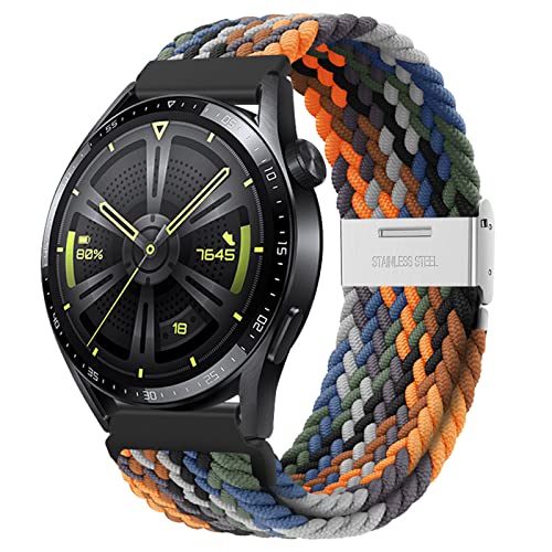 AidorMax Nylon Elastische Uhrenarmbänder Schnellspanner-Armband 20mm, Ersatzarmbänder mit Verstellbarer Rutschfester Schnalle für Smartwatches und Armbanduhren Herren Damen (20mm, Tarnung) von AidorMax