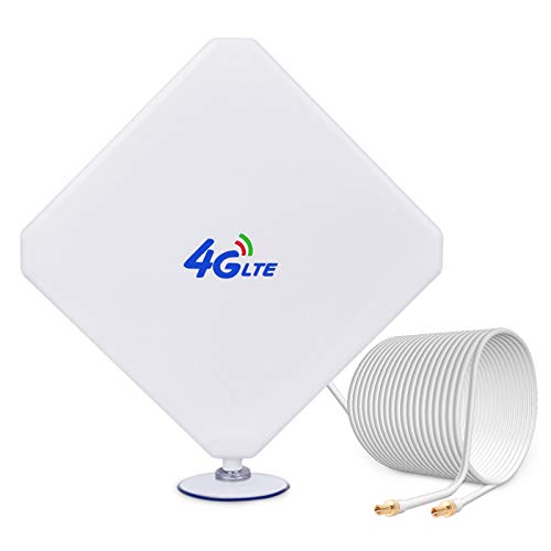 35dBi Antenne 4G LTE TS9 Stecker Omnidirektional Dual Mimo Netzwerkantenne mit 2 m Kabel für Modem USB Router Hotspot MiFi WiFi Mobile 4G LTE Huawei E5577, E5786, E5785, ZTE MF910, MR1100, MR2100 von Aigital