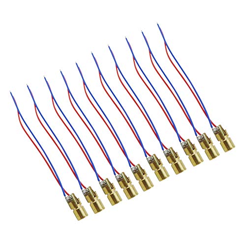 Aihasd 10PCS 3V Laser Head Diode Dot Module WL Red Mini 650nm 6mm 5mW von Aihasd