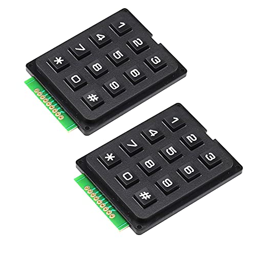 Aihasd 12 Tasten Tastatur 4 X 3 Membranmatrix Tastaturmodul Array-Schalter Key Matrix Microcontroller Keyboard von Aihasd
