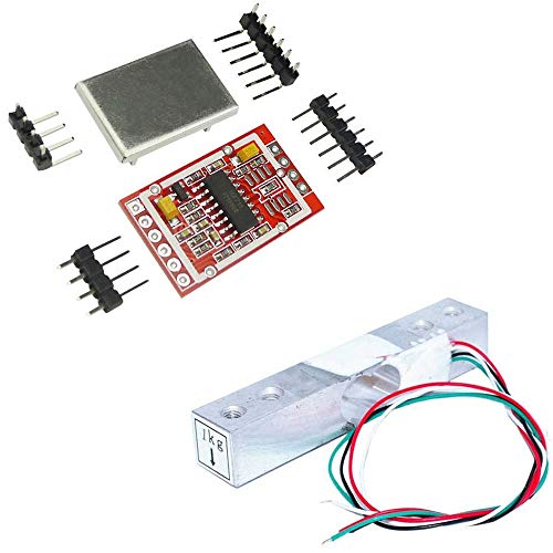 Aihasd 1KG Digitale Wägezelle Gewichtssensor Tragbar Elektronische Küchenwaage + HX711 AD Wägesensoren Wägemodul Metallschild Für Arduino von Aihasd