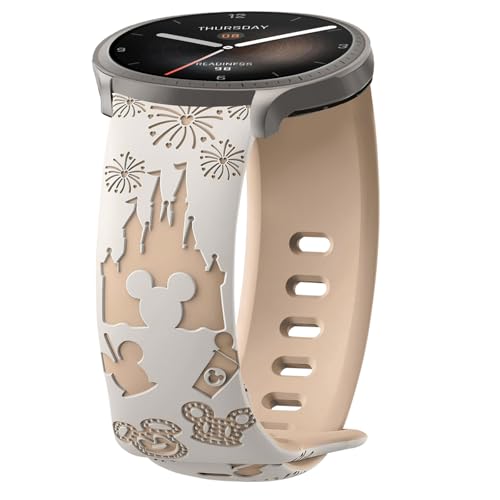 AiiBowy 22mm Armband Kompatibel mit Amazfit Bip 6/Balance/Bip 5/Amazfit Bip 5 Unity/Cheetah Pro/Cheetah/GTR 4, Adjustable Silikon Ersatzarmband für Amazfit GTR 3 Pro/GTR 3 Sternenlicht+Milchtee von AiiBowy
