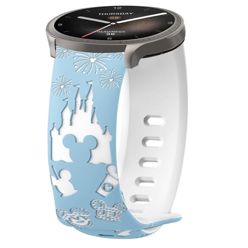 AiiBowy 22mm Armband Kompatibel mit Amazfit Bip 6/Balance/Bip 5/Amazfit Bip 5 Unity/Cheetah Pro/Cheetah/GTR 4, Adjustable Silikon Ersatzarmband für Amazfit GTR 3 Pro/GTR 3 Blau+Weiß von AiiBowy