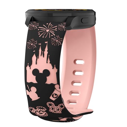 AiiBowy 22mm Armband Kompatibel mit Garmin Venu 3 45mm/Garmin Forerunner 265/Garmin Forerunner 255/Garmin vivoactive 4, Adjustable Silikon Ersatzarmband für Garmin Venu 2/Active Schwarz+Rosa AiiBowy 22mm Armband Kompatibel mit Garmin Venu 3 45mm/Garmin Forerunner 265/Garmin Forerunner 255/Garmin vivoactive 4, Adjustable Silikon Ersatzarmband für Garmin Venu 2/Active Schwarz+Rosa von AiiBowy