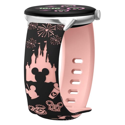 AiiBowy Armband Kompatibel mit Google Pixel Watch 3 41mm/Google Pixel Watch 2/Google Pixel Watch 1, Gravierte Adjustable Silikon Ersatzarmband für Google Pixel Watch 3 41mm Schwarz+Rosa AiiBowy Armband Kompatibel mit Google Pixel Watch 3 41mm/Google Pixel Watch 2/Google Pixel Watch 1, Gravierte Adjustable Silikon Ersatzarmband für Google Pixel Watch 3 41mm Schwarz+Rosa von AiiBowy