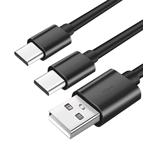 Aiivioll USB C Kabel [2 Stück 1M] 2A Ladekabel Schnellladekabel PVC USB C Ladekabel für Samsung Galaxy S24 S23 S22 S21 S20 Note 10, Huawei P60, Kindle Fire HD 11 10 Gen (Schwarz) von Aiivioll