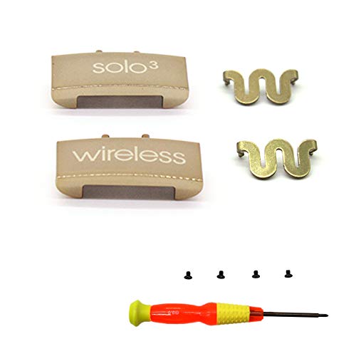 Aiivioll Ersatz-Kopfbügelscharnier-Clip-Abdeckung + Stift-Reparatur-Teile-Set Zubehör kompatibel mit Solo3 Wireless Solo2 Wireless Over-Ear-Kopfhörer (Gold) von Aiivioll