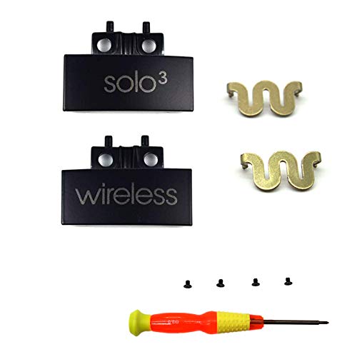 Aiivioll Ersatz-Kopfbügelscharnier-Clip-Abdeckung + Stift-Reparatur-Teile-Set Zubehör kompatibel mit Solo3 Wireless Solo2 Wireless Over-Ear-Kopfhörer (schwarz) von Aiivioll