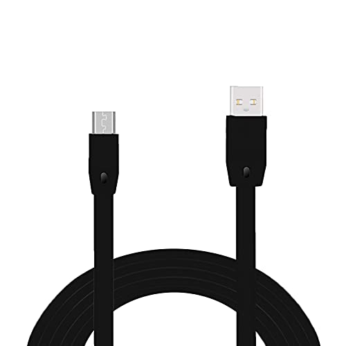 Aiivioll Ersatz Micro USB Schnellladegerät Flachkabel Kabel Kompatibel für JBL Charge 3/ Charge 2/Flip 2/ Flip 3/ Flip 4 Lautsprecher Logitech UE Boom 22AWG Android-Telefone (1m/Schwarz) von Aiivioll