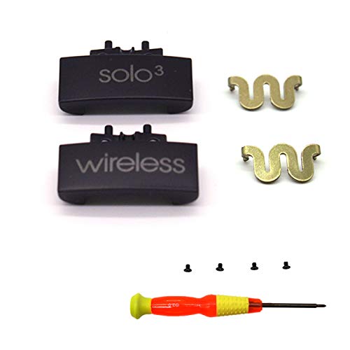 Ersatz-Kopfband-Scharnierclip-Abdeckung + Stift-Ersatzteil-Kits Set-Zubehör Kompatibel mit Solo3 Wireless Solo2 Wireless-Over-Ear-Kopfhörern (Mattschwarz) von Aiivioll