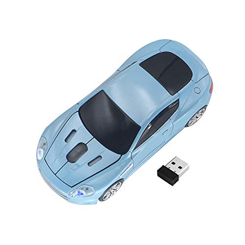 Aikchi Kabellose Sportwagen Maus, Kabellos Auto Maus Desktop Laptop Maus, 2,4GHz Optische Mäuse für MD (Azure) von Aikchi