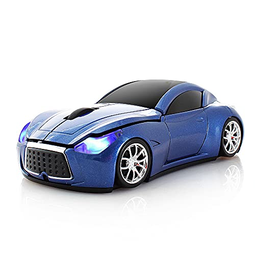 Aikchi Kabellose Sportwagen-Maus, kabellos, Desktop-Laptop-Maus, 2,4 GHz, optische Mäuse für YFND (blau) von Aikchi