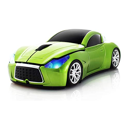 Aikchi Kabellose Sportwagen-Maus, kabellos, Desktop-Laptop-Maus, 2,4 GHz, optische Mäuse für YFND (grün) von Aikchi