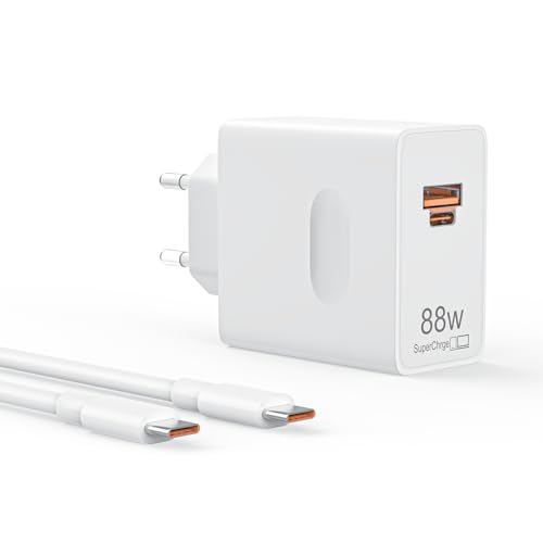 Für Huawei Honor Magic6 Pro/Mate60 Pro/Mate60 Pro+/P60 Art/P60 Pro USB C Buchse 88W PD Schnellladegerät für Honor Magic6/Magic5/P40 Pro+/P40 Pro/P30 Pro mit Kabel 6A 1.5 88W Für Huawei Honor Magic6 Pro/Mate60 Pro/Mate60 Pro+/P60 Art/P60 Pro USB C Buchse 88W PD Schnellladegerät für Honor Magic6/Magic5/P40 Pro+/P40 Pro/P30 Pro mit Kabel 6A 1.5 88W von Aikmvtol