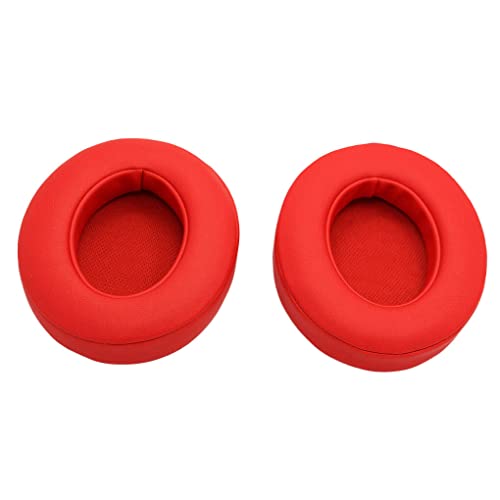Ailan 1 Paar Kopfhörer Kissen Ohrpolster Gaming Kopfhörer Mesh Gehörschutz Abdeckung Ersatz für Studio 2.0 3.0 Männlich Weiblich, Rot von Ailan