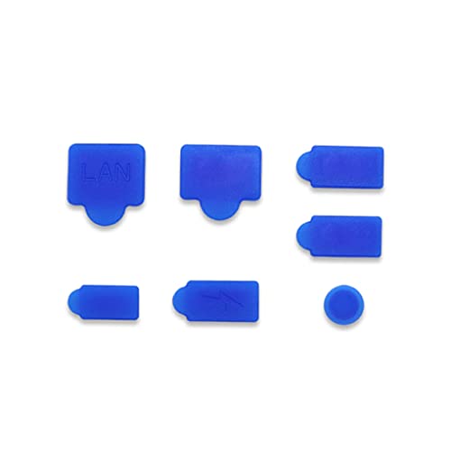 Ailan 7 Stück Spielkonsole USB Kopfhörer Netzwerk Stromanschluss Staubstopper Anti-Staub-Abdeckungen Schutzkappen Gamer-Ausrüstung, Blau von Ailan
