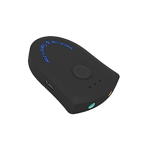 Ailan ABS Bluetooth kompatibler Sender, tragbarer, batteriebetriebener HiFi Tastenschalter, TV Computer, Tablet Empfänger Adapter von Ailan