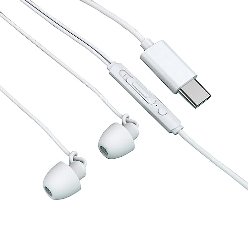 Ailan Anti Noise Sleeping Headphone Button Control Headset Kopfhörer Wohnzimmer, Single Typ C Weiß von Ailan