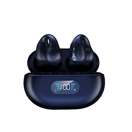 Ailan Drahtlose Kopfhörer Bluetooth kompatibel 5,3 Kopfhörer Headset Sport Ohrhörer Wasserdicht Staubdicht Sound Earcuffs, Obsidianschwarz von Ailan