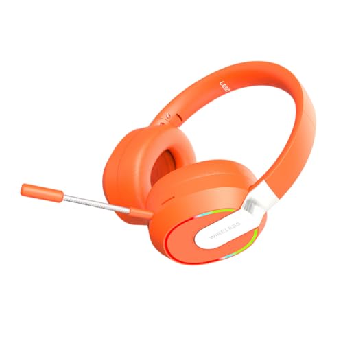 Ailan Gamer Kopfhörer mit High Fidelity Sound in der Gaming Rauschunterdrückungsfunktion ABS, angenehm zu tragen, orange von Ailan