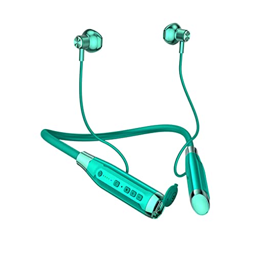 Ailan Hals Hängen Kopfhörer Drahtlose Bluetooth 5,0 Power Display Stereo Typ C Ersatz Sport Headset Geburtstag Geschenk, Grün, Typ 1 von Ailan