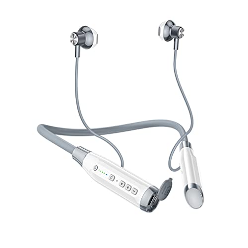 Ailan Hals Hängen Kopfhörer Drahtlose Bluetooth 5,0 Power Display Stereo Typ C Ersatz Sport Headset Geburtstag Geschenk, Weiss, Typ 1 von Ailan