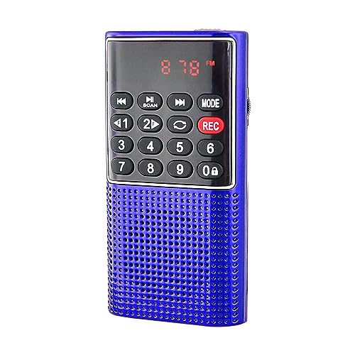 Ailan Handradio – Tragbares mit MP3 Player, Lange Akkulaufzeit, kabelloses ABS Radio, wiederaufladbar, tragbares, Blau von Ailan