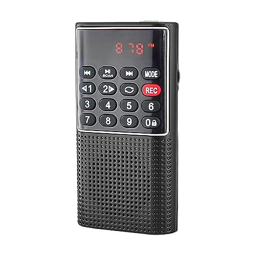 Ailan Handradio – Tragbares mit MP3 Player, Lange Akkulaufzeit, kabelloses ABS Radio, wiederaufladbar, tragbares, Schwarz von Ailan