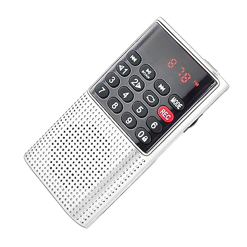 Ailan Handradio – Tragbares mit MP3 Player, Lange Akkulaufzeit, kabelloses ABS Radio, wiederaufladbar, tragbares, Weiss von Ailan