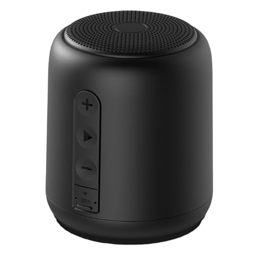 Ailan High Fidelity Sound Kompakter Bluetooth Lautsprecher mit 360 Grad Soundeffekten Tragbarer kabelloser Bluetooth Lautsprecher ABS, Schwarz von Ailan