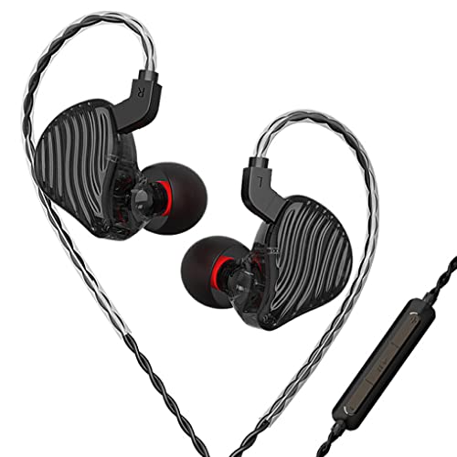 Ailan In Ear Smartphone Ohrhörer, kabelgebunden, 3,5 mm, Geräuschunterdrückung, dynamischer, tragbarer Musik Bass Computer Headset, Schwarz/mit Mikrofon von Ailan