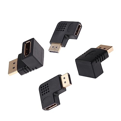 Ailan Mini 90 Grad Up Down Adapter 270 Grad DP Links Rechts Winkel Stecker Verlängerungs Konverter Kabelstecker für Laptop Monitor, Geben Sie 5 EIN von Ailan